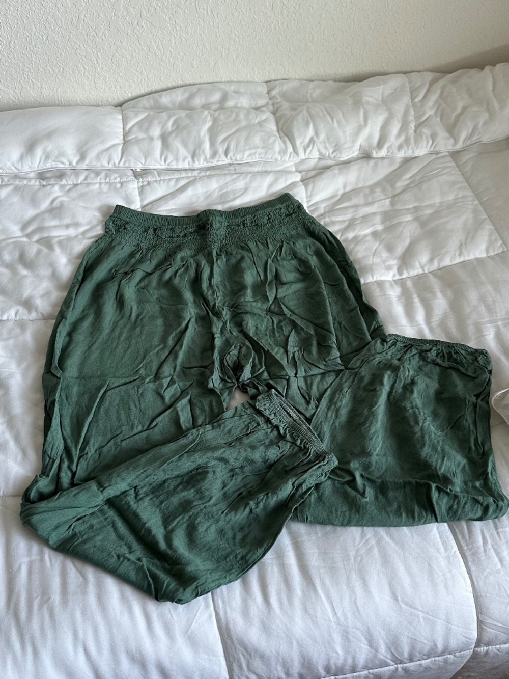Lotus & Luna Viscose Bamboo Harem Pants Green